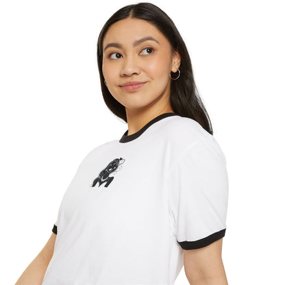 Pearls & Curls1| Plain Ringer Tee (heather grey or white)