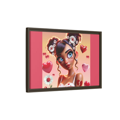 Heartbreaker 1 | Raspberry - Canvas Print, framed matte (multiple sizes/frame colors))