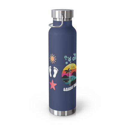 Sandy Toes | Insulated Water Bottle, 22oz (Copper Vacuum)