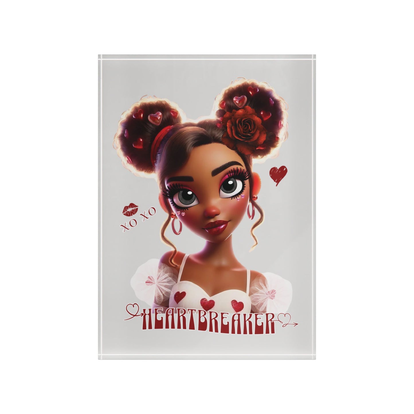 Heartbreaker 3 | Ice Gray Acrylic Image Block