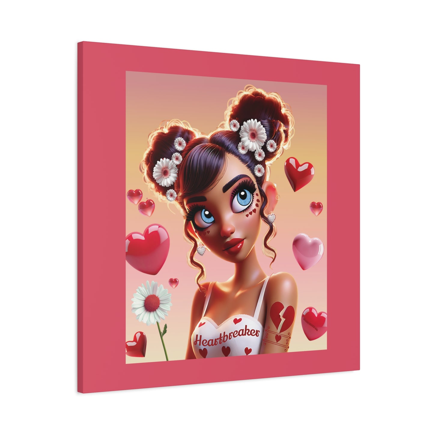 Heartbreaker 1 | Raspberry - Canvas Print, matte (multiple sizes)