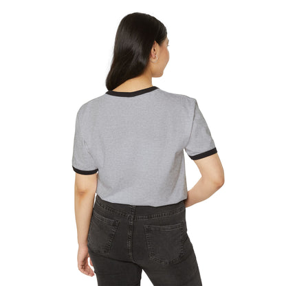 Pearls & Curls3| Scarlet Kiss Ringer Tee (heather grey or white)