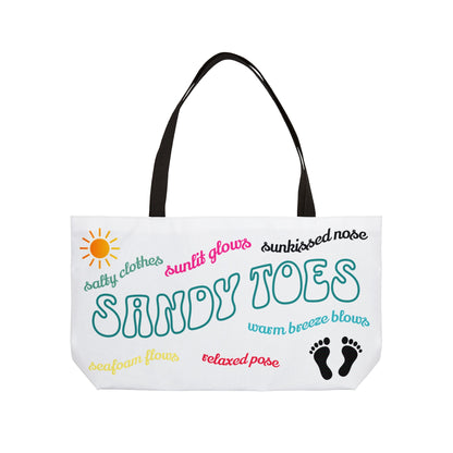 Sandy Toes | Two-Sided Sunset Palm Weekender Tote Bag (coconut)