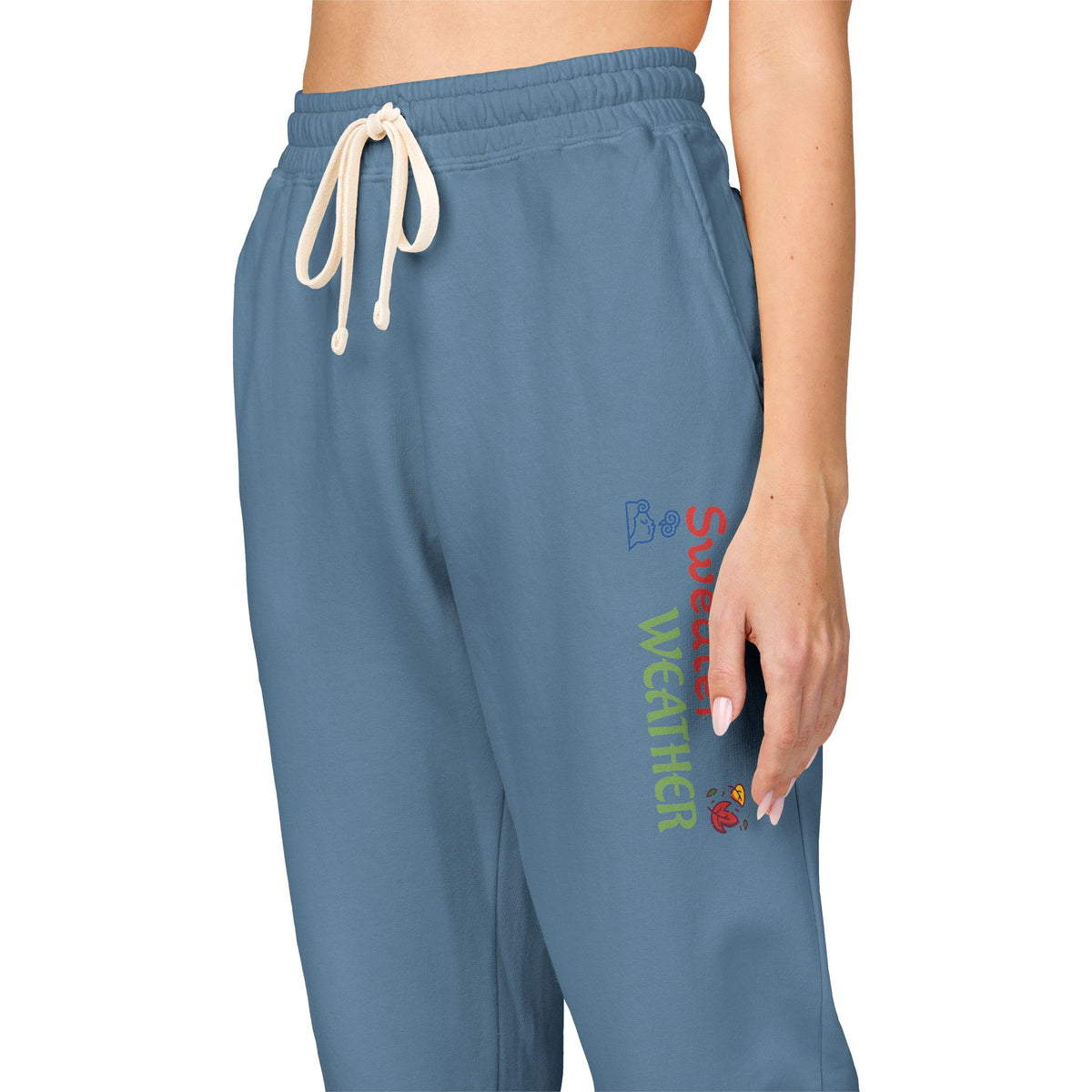 Harvest Haze 9 | "Sweater Weather' Vertical Script Garment-Dyed Joggers