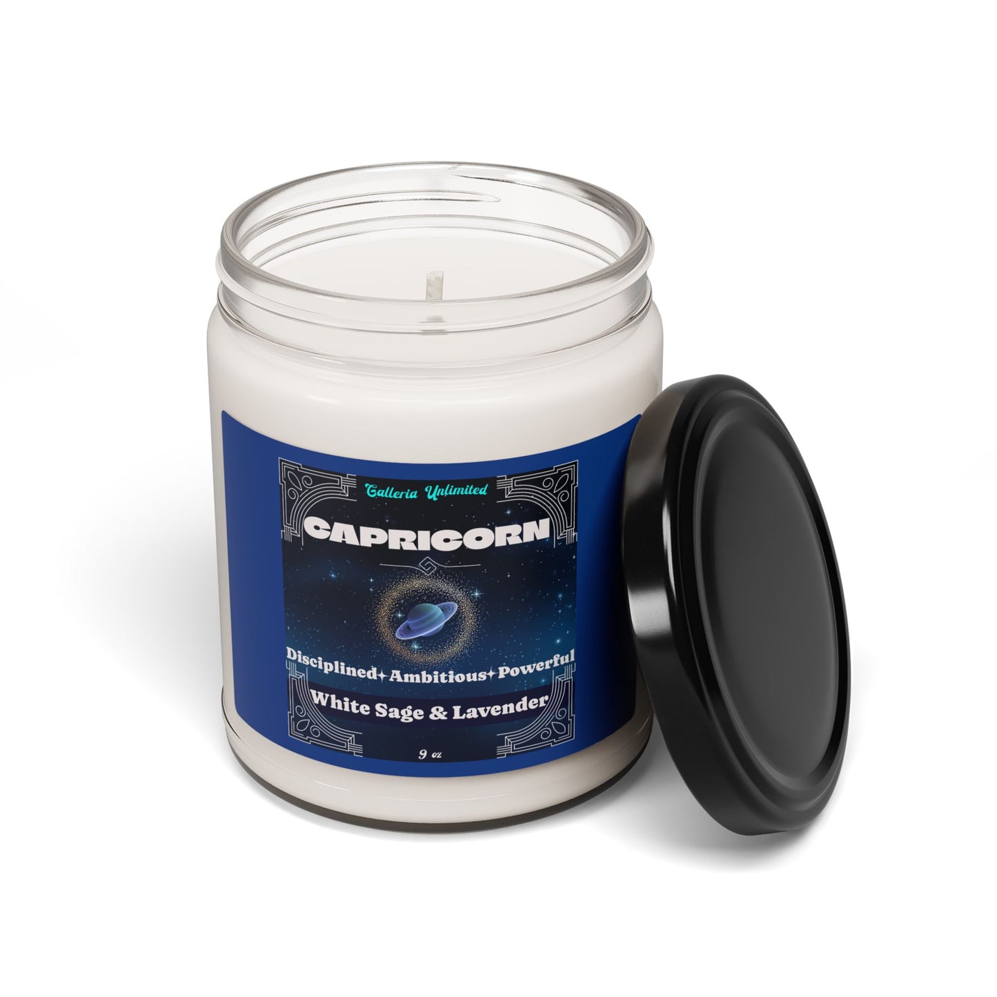 Capricorn | White Sage & Lavender Candle, 9oz (topaz)