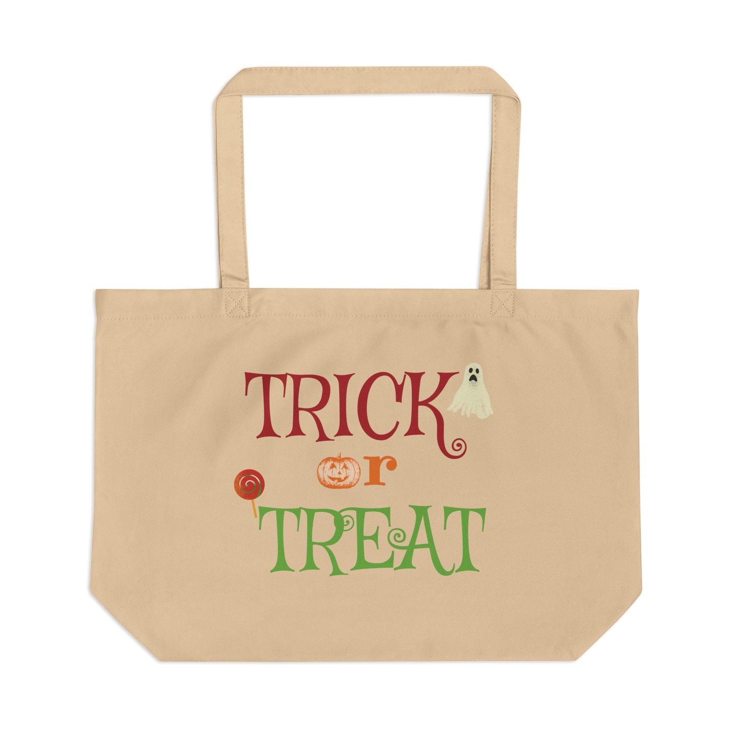 The Spooky Edit4 - Trick or Treat Eco Tote Bag, large double-sided (black or beige)