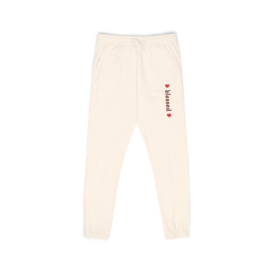 Autumn Harvest 8 | 'Blessed' Vertical Red Script Joggers