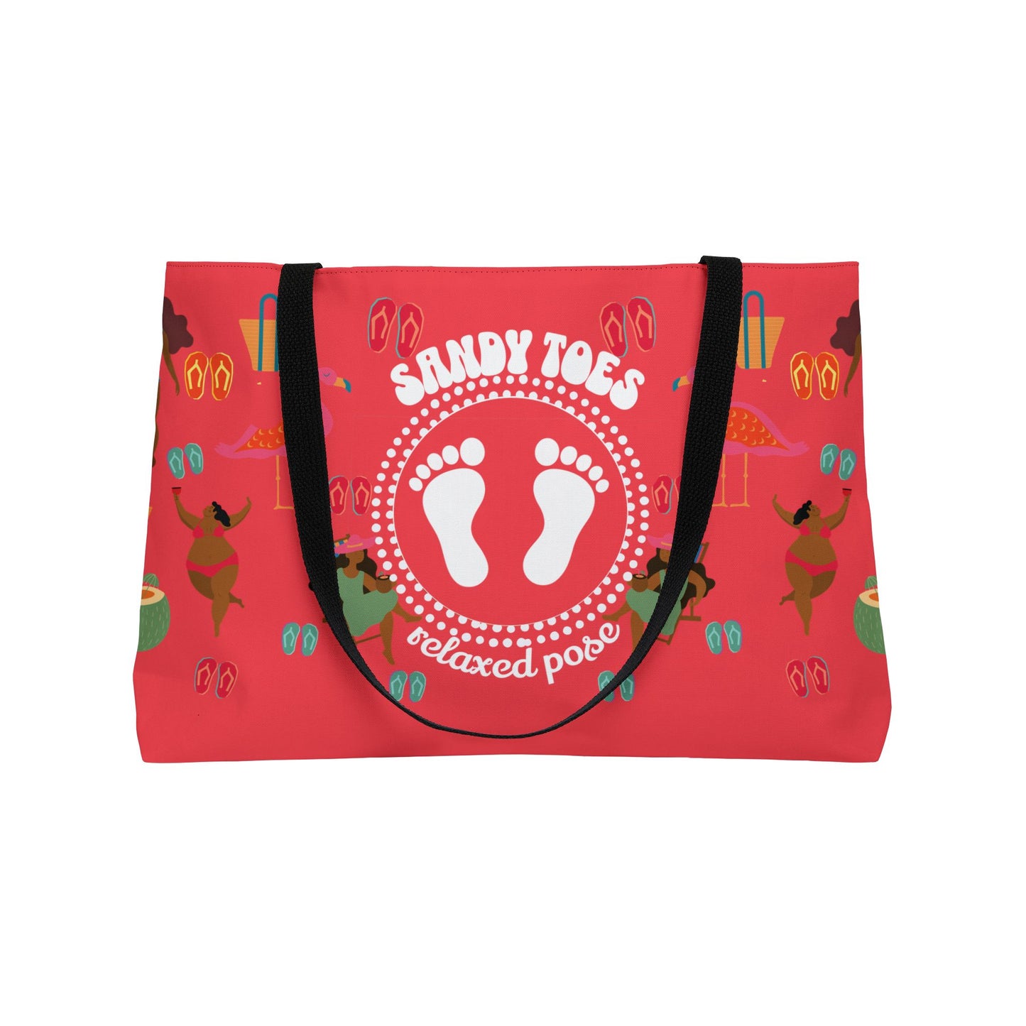 Sandy Toes | Melon Two-Sided Weekender Tote Bag (black girl)