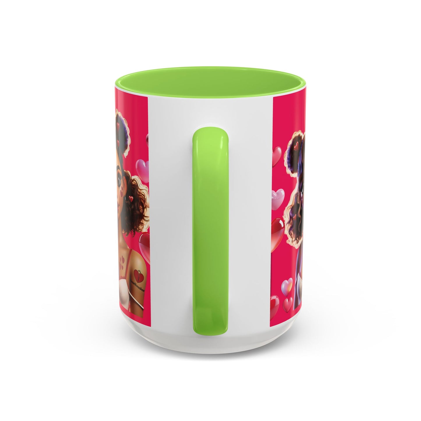 Heartbreaker 2 | Watermelon - Coffee Mug, two-tone, 15 oz (multiple handle colors)