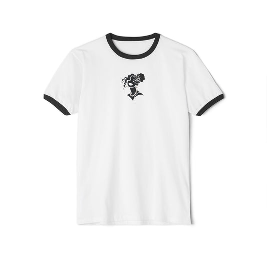 Pearls & Curls5| Plain Ringer Tee (heather grey or white)