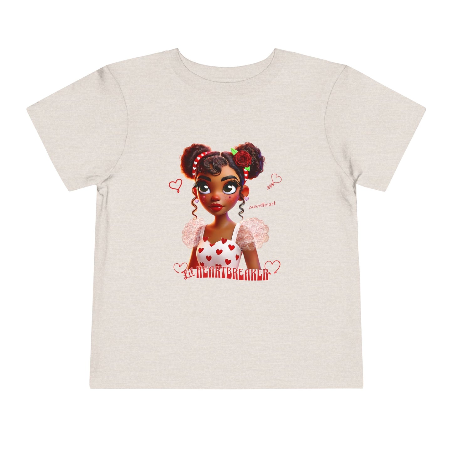 Heartbreaker Girl | Red Typography - Tee, short sleeve toddler