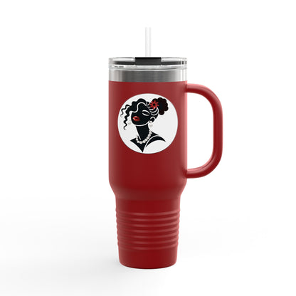 Pearls & Curls 5 | Insulated Travel Mug, 40oz (multiple colors)