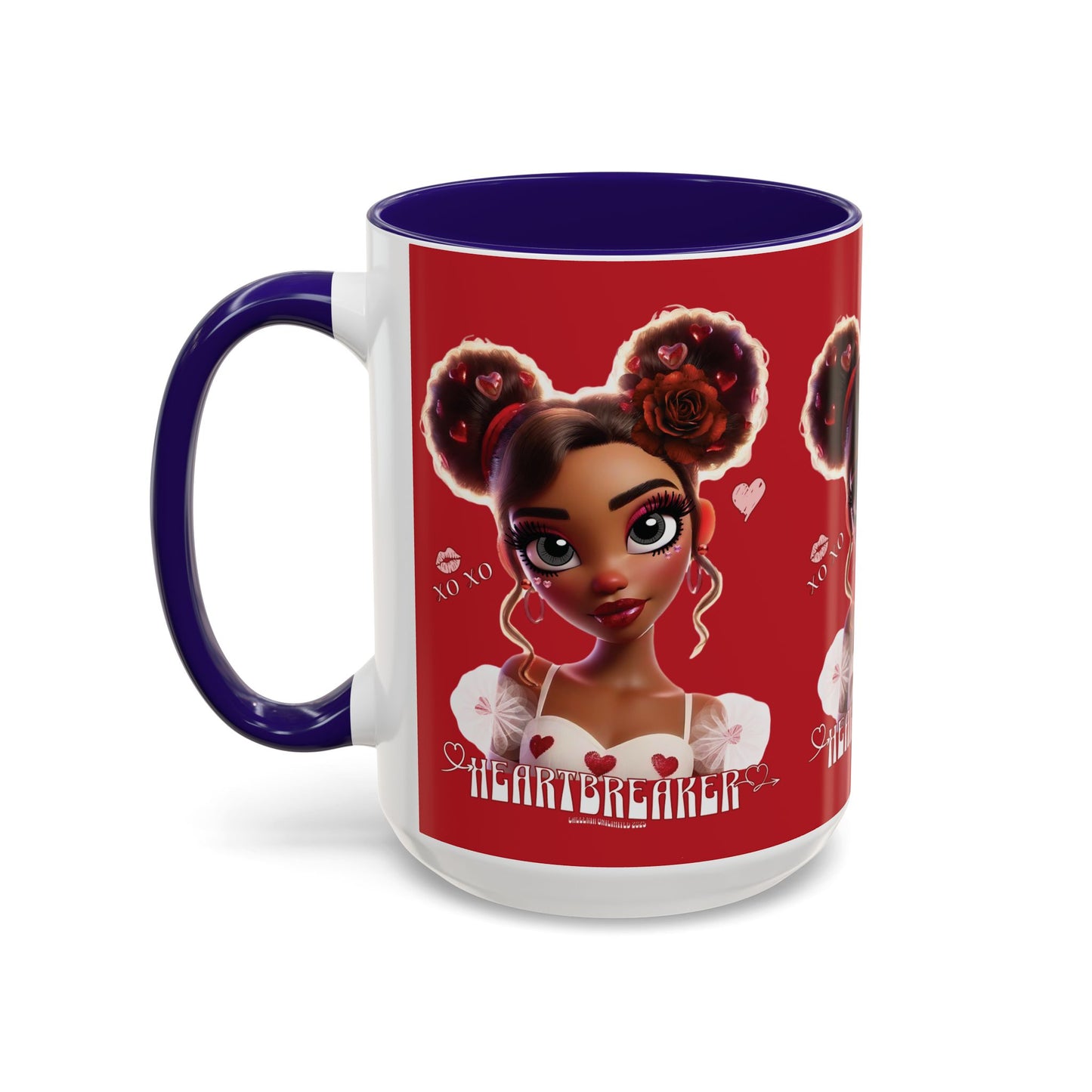 Heartbreaker 3| Cherry - Coffee Mug, two-tone, 15 oz (multiple handle colors)