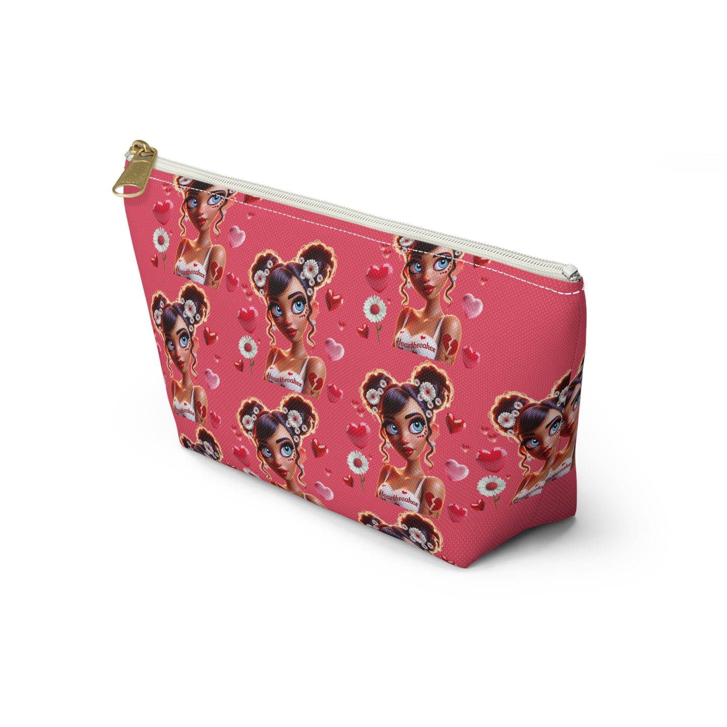 Heartbreaker 1 | Raspberry - Zipper Makeup Pouch (small/large)