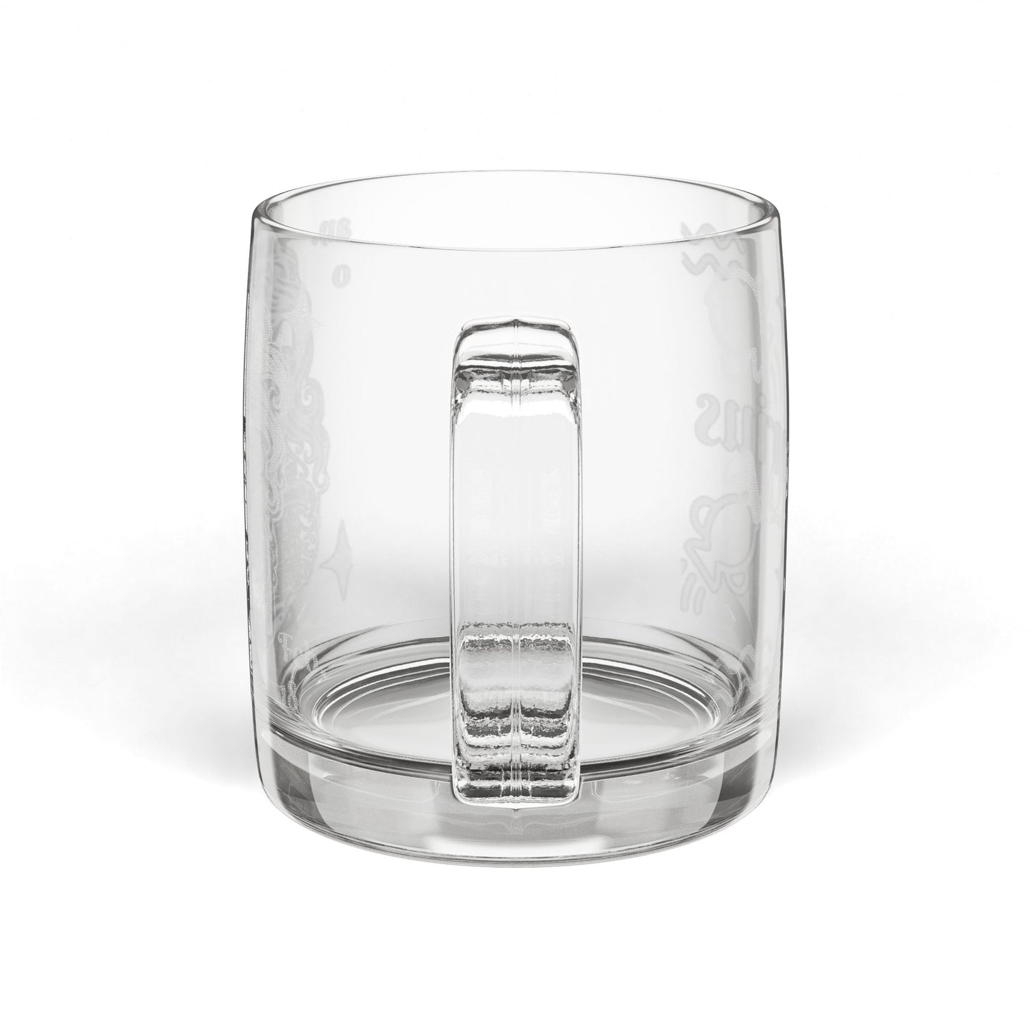 Aquarius | Engraved Glass Coffee Mug, 12.25 oz