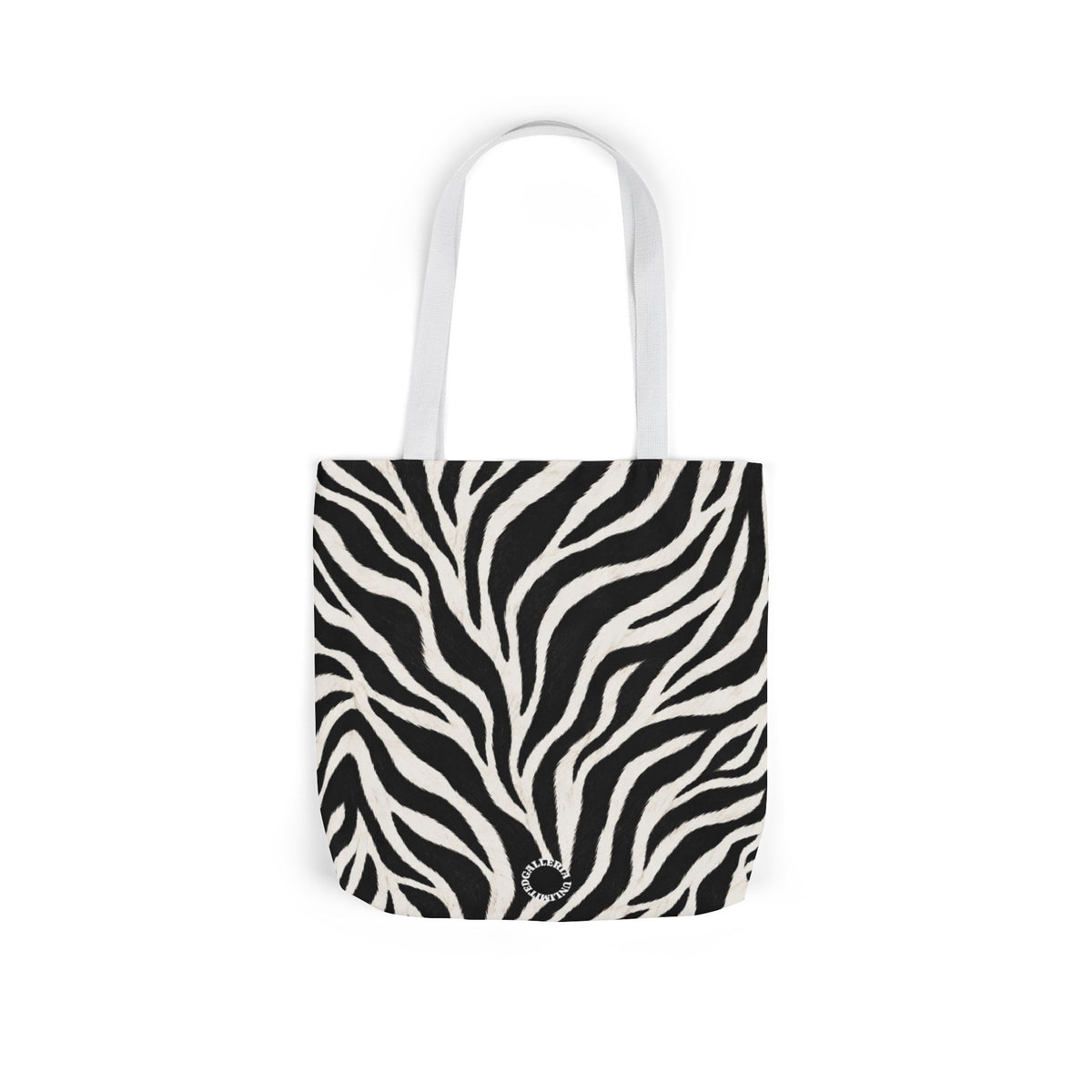 Zebra | Black & White Pattern Canvas Tote Bag
