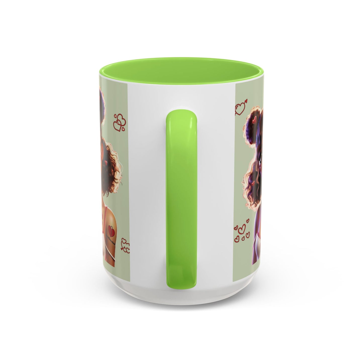 Heartbreaker 2 | Kiwi - Coffee Mug, two-tone, 15 oz (multiple handle colors)
