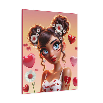 Heartbreaker 1 | Raspberry Matte Canvas Print