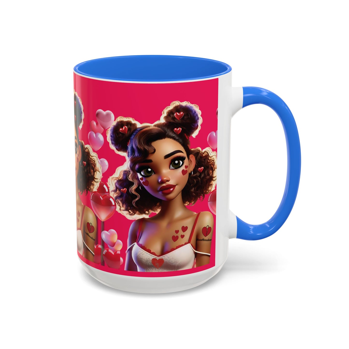 Heartbreaker 2 | Watermelon - Coffee Mug, two-tone, 15 oz (multiple handle colors)