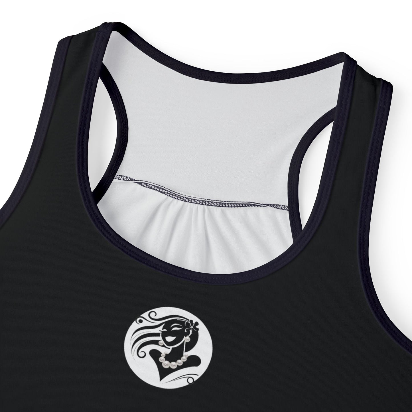 Pearls & Curls6 | Black - Plain Ringer Tank (black or white trim)