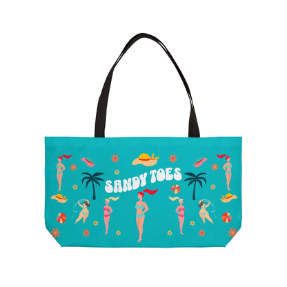 Sandy Toes | Seafoam Weekender Tote Bag