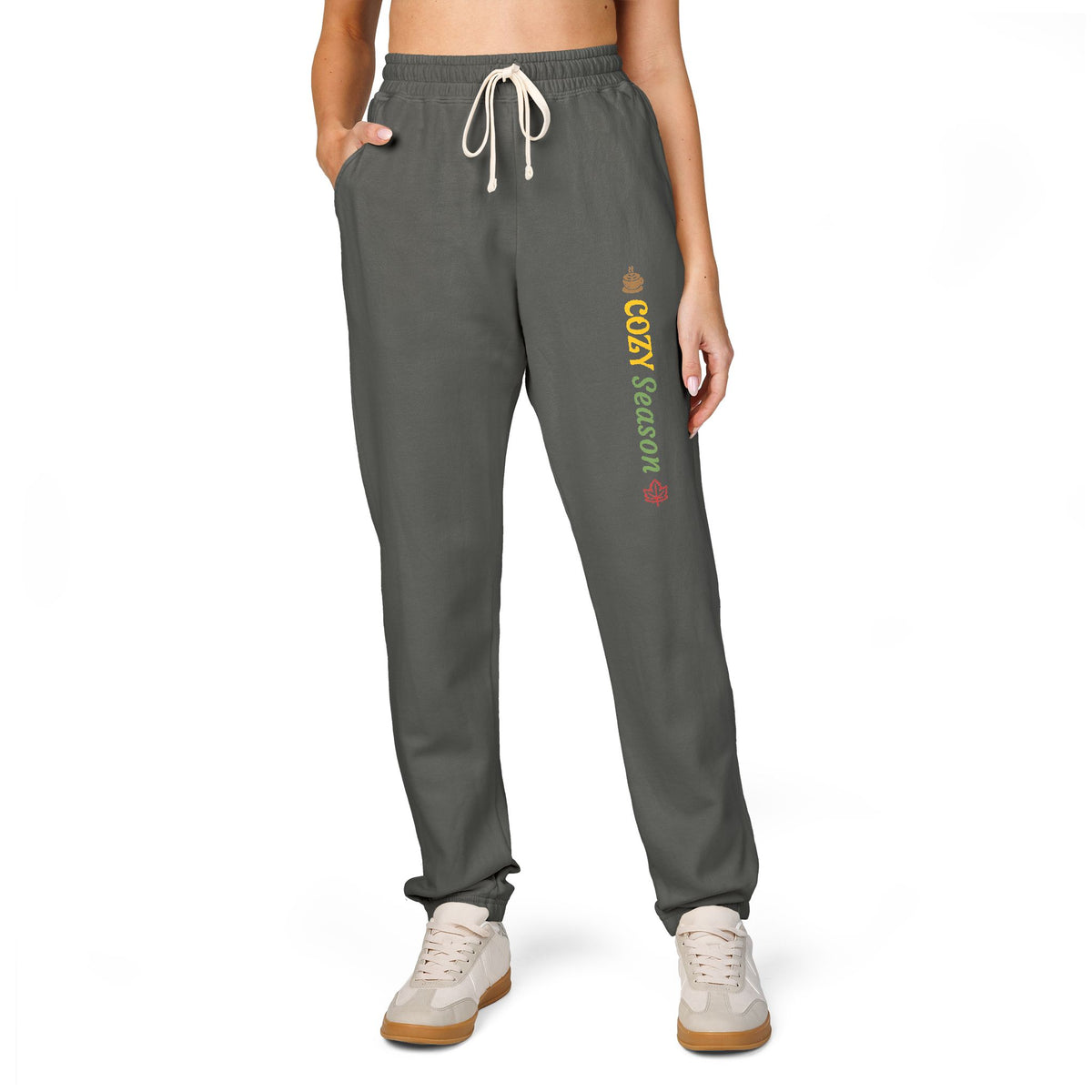 Harvest Haze 9 | "Cozy Season" Vertical Script Garment-Dyed Joggers