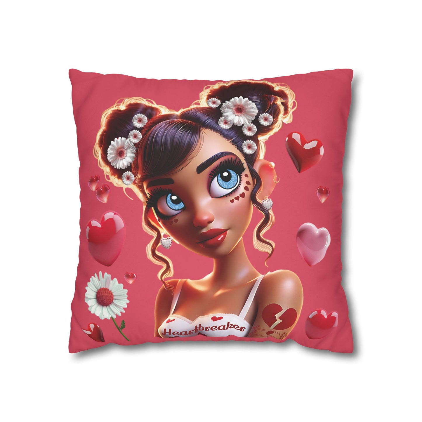 Heartbreaker 1 | Raspberry - Pillowcase, square (multiple sizes)