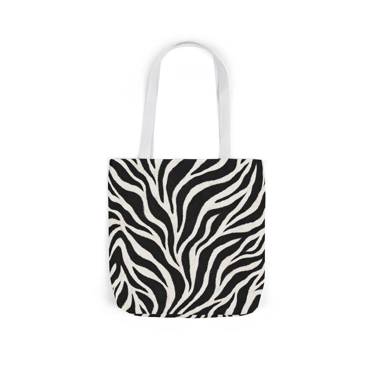Zebra | Black & White Pattern Canvas Tote Bag