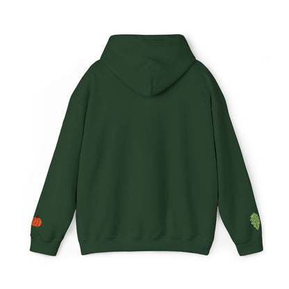 The Thankful Edit1 | Light Green Embroidered Thankful Hoodie, maroon hearts (multiple colors)