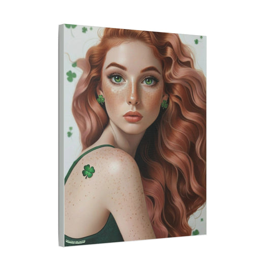 Clovers 3 | Shamrock Daydream, Stretched Satin Canvas Wall Art