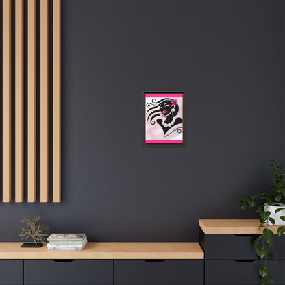 Pearls & Curls 6 | Candy Kiss Framed Matte Canvas Wall Art (black or white frame)