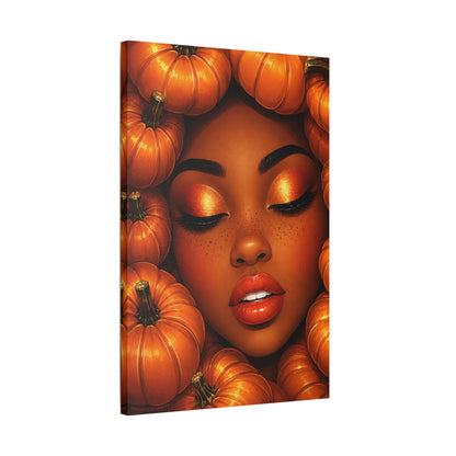 Harvest Muse1 |Autumn Allure, Satin Stretched Canvas Wall Art