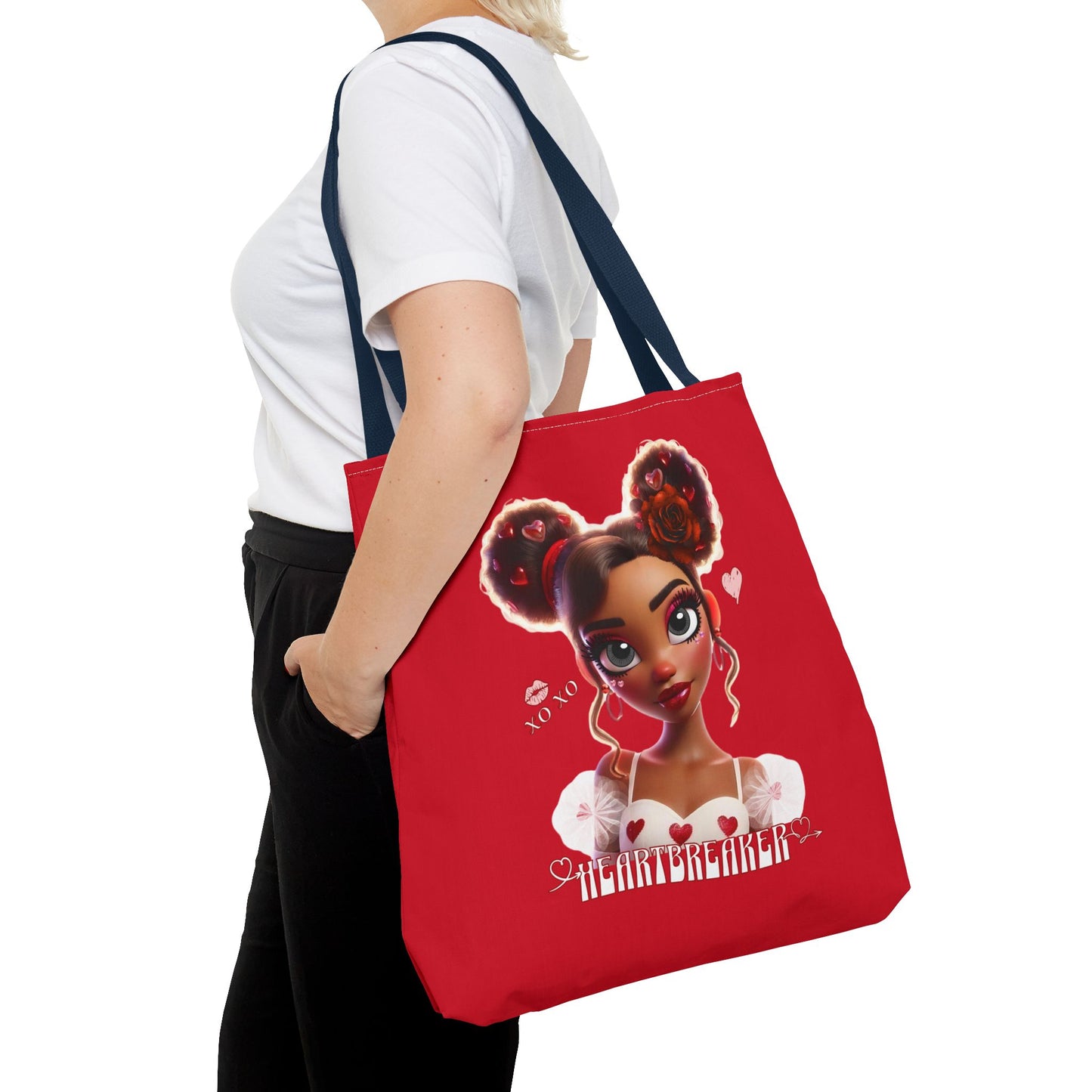 Heartbreaker 3 | Cherry - Tote Bag, two-tone (multiple sizes/handle colors)