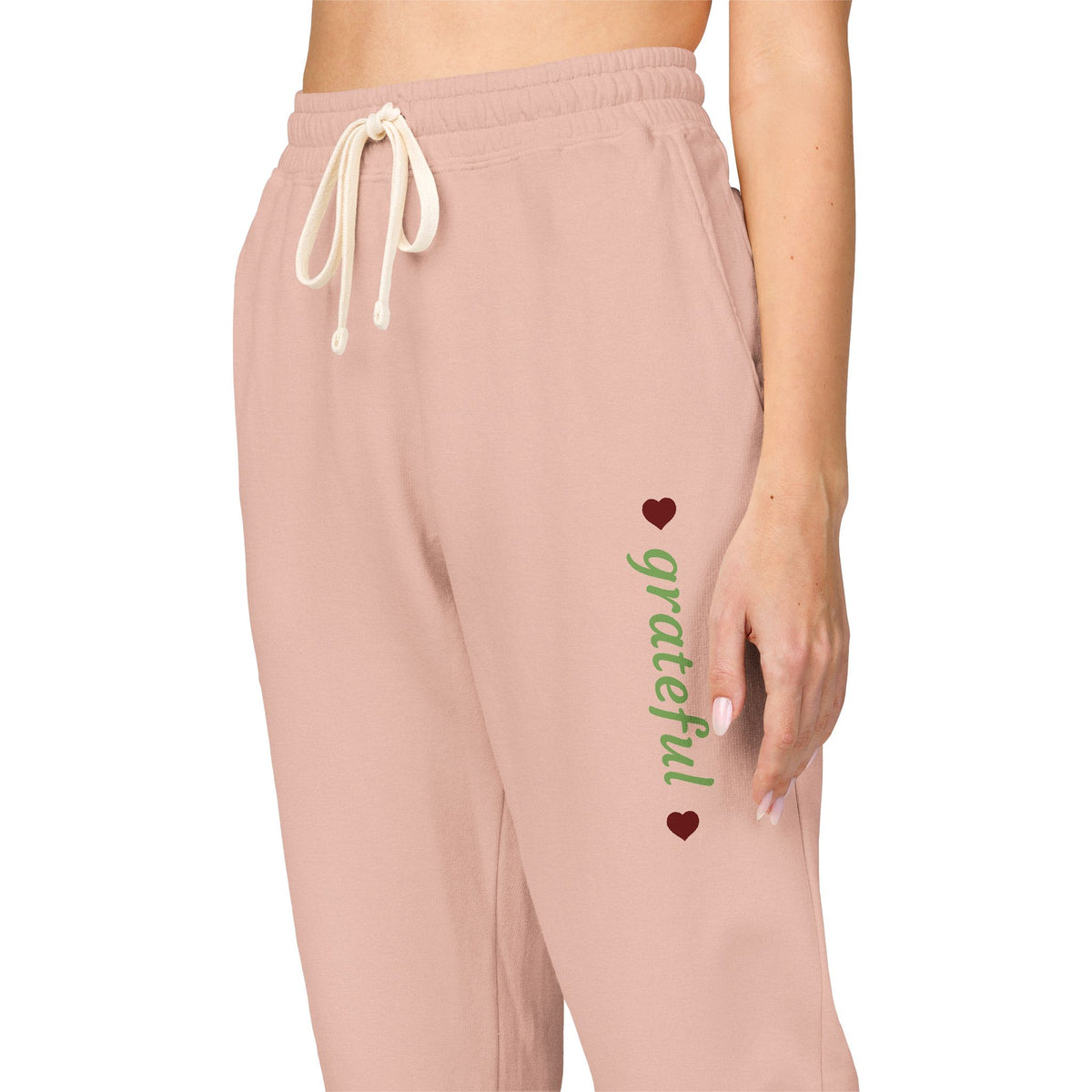 Harvest Haze 8 | Grateful' Vertical Green Script Joggers