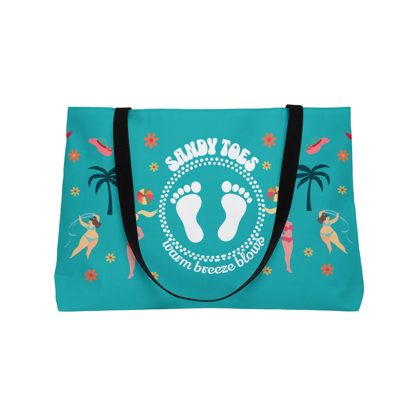 Sandy Toes | Seafoam  Two-Sided Weekender Tote Bag