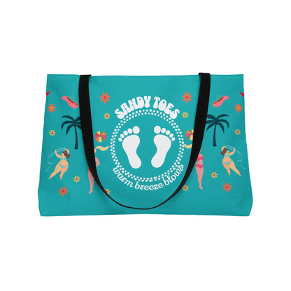 Sandy Toes | Seafoam  Two-Sided Weekender Tote Bag