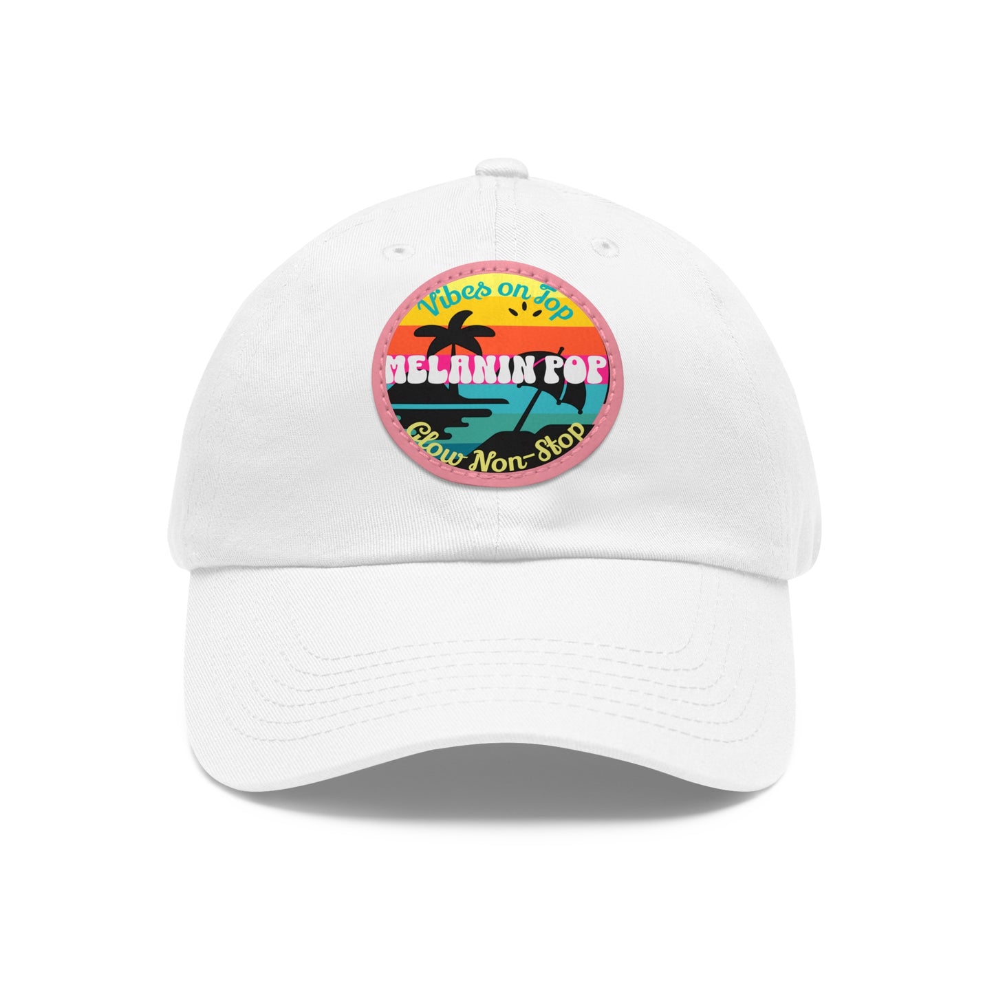Sandy Toes | Melanin Pop Round Leather Patch Dad Cap (multiple colors)
