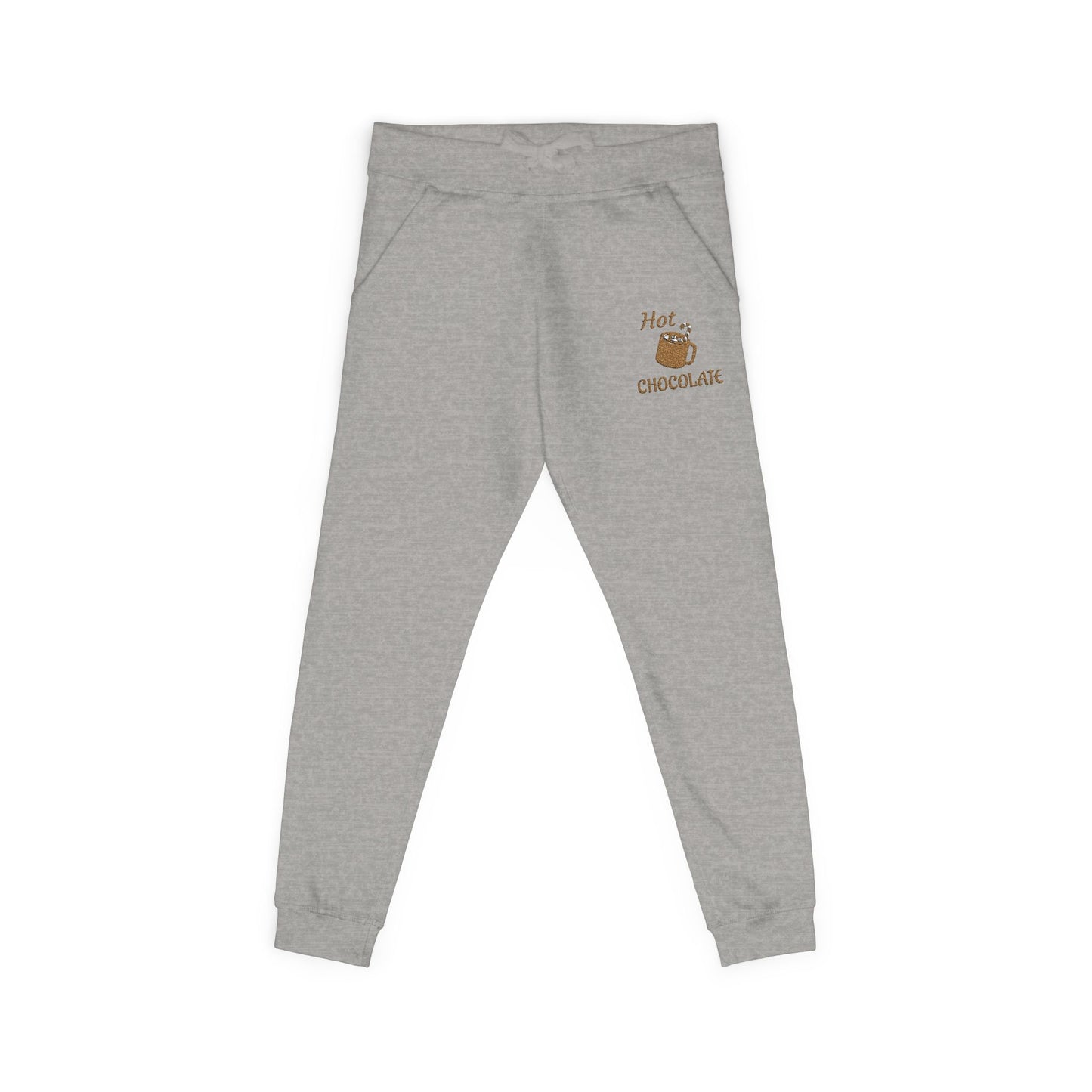 Harvest Haze | Hot Chocolate Gold Embroidered Sweatpants