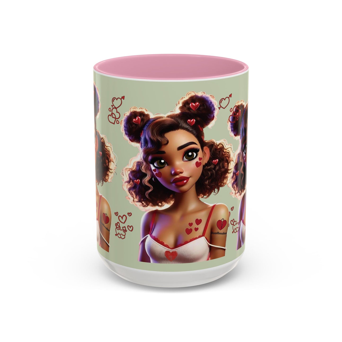 Heartbreaker 2 | Kiwi - Coffee Mug, two-tone, 15 oz (multiple handle colors)