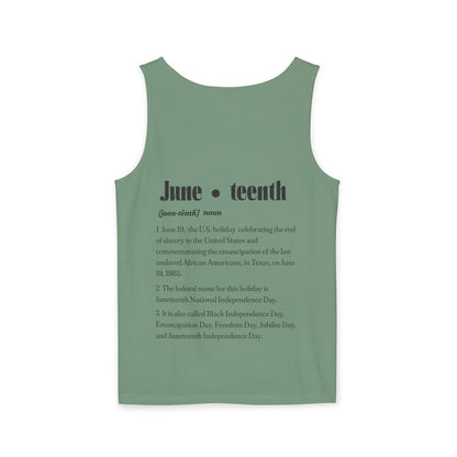 Juneteenth | Graphic Celebratory Tank Top (front and back design)