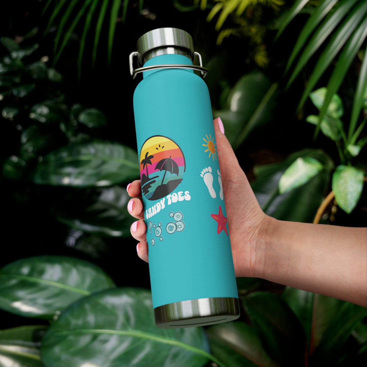 Sandy Toes | Insulated Water Bottle, 22oz (Copper Vacuum)