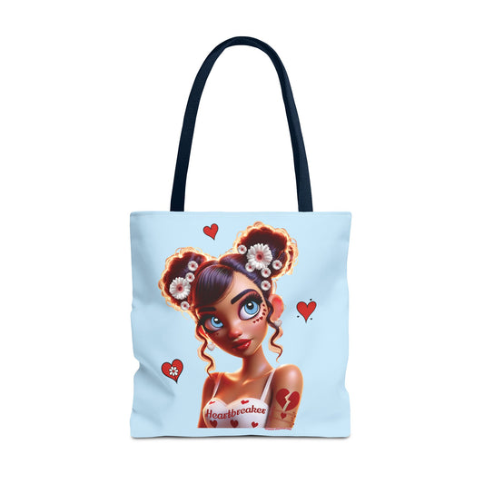 Heartbreaker 1 | Blueberry All Over Print Two-Tone Tote Bag (multiple sizes/strap colors)