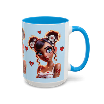 Heartbreaker 1 | Blueberry - Coffee Mug, two-tone, 15 oz (multiple handle colors)