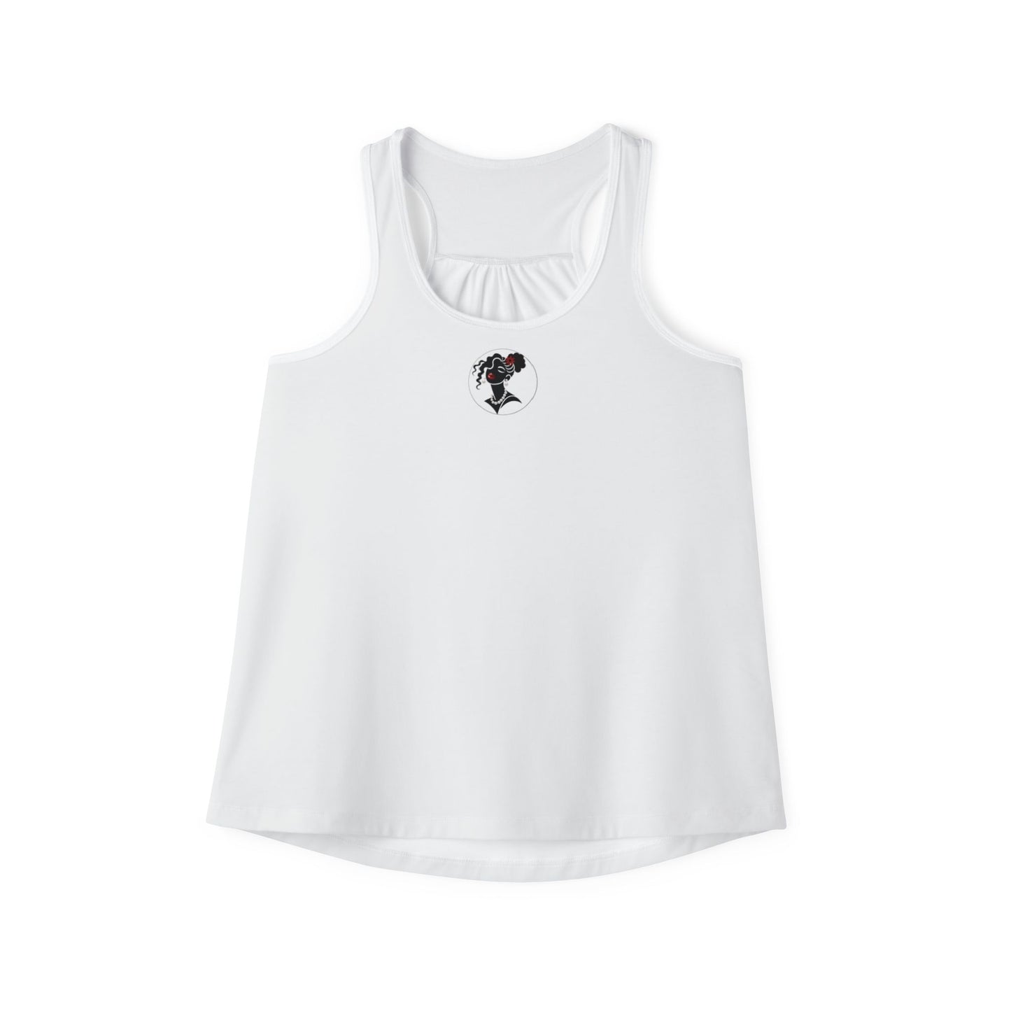 Pearls & Curls5 | White - Plain Ringer Tank (black or white trim)