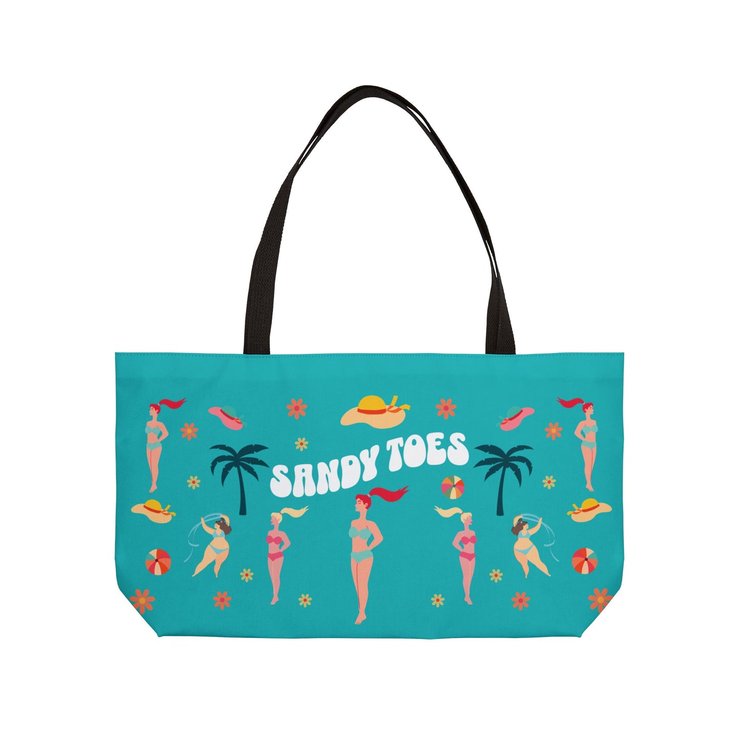Sandy Toes | Seafoam  Two-Sided Weekender Tote Bag