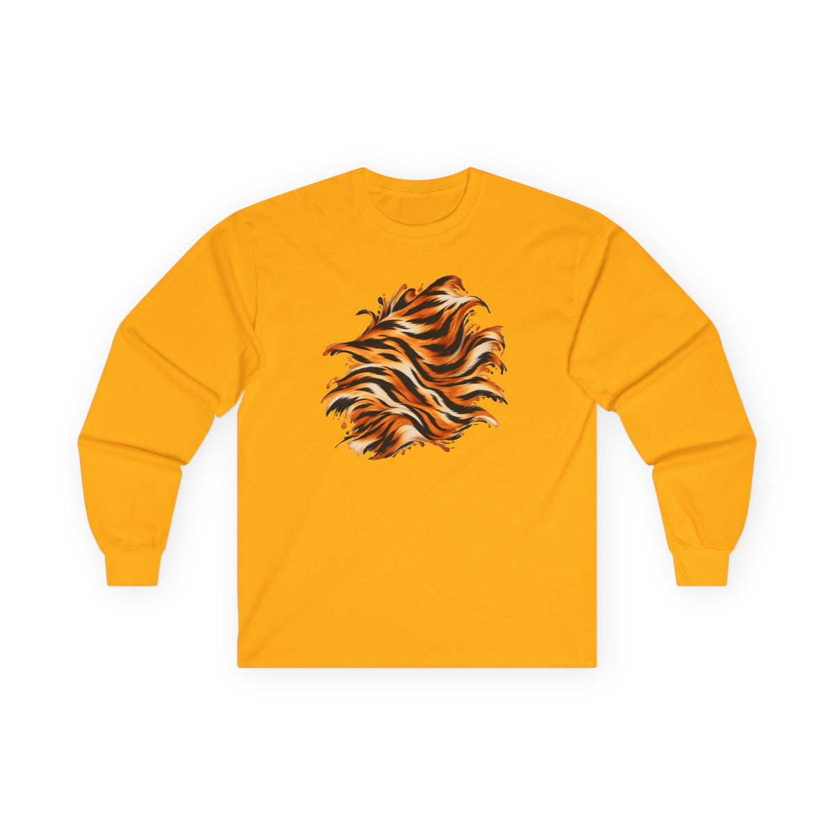 Tiger | Tiger Stripe Abstract Long Sleeve Tee (multiple colors)