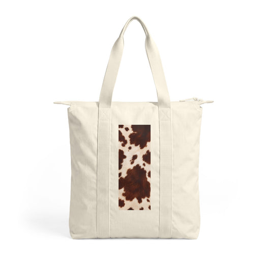 Cow | Cowhide Print Nomad Carry-All Canvas Tote