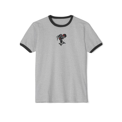 Pearls & Curls5| Ruby Lips Ringer Tee (heather grey or white)