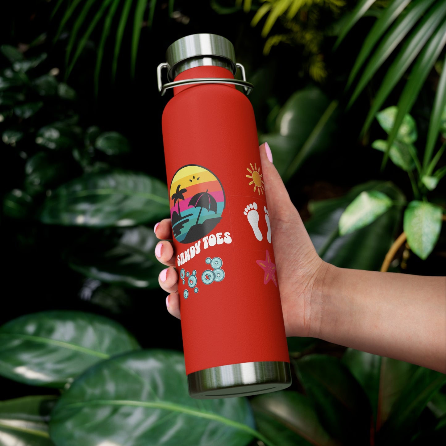 Sandy Toes | Insulated Water Bottle, 22oz (Copper Vacuum)