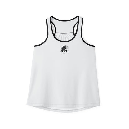 Pearls & Curls1 | White - Plain Ringer Tank (black or white trim)